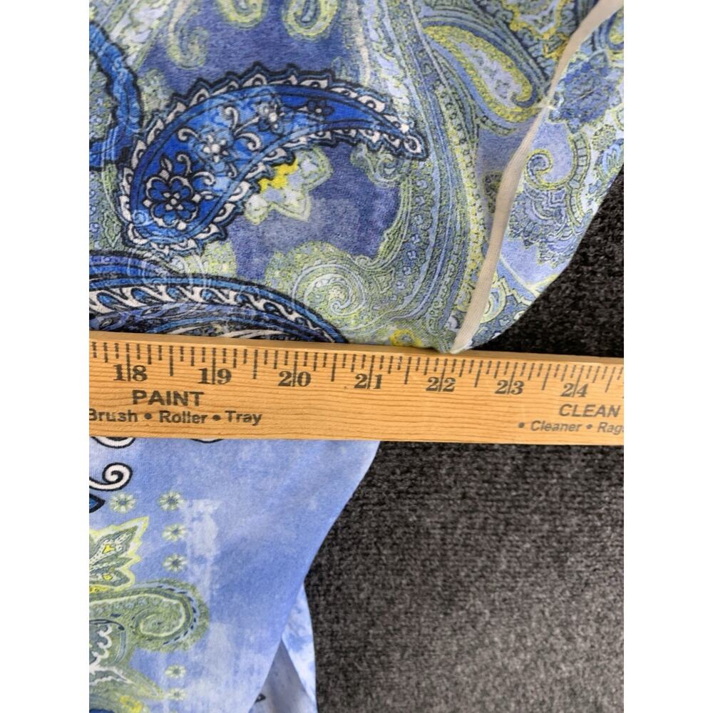 Dressbarn Shirt Blue Gypsy Blouse Boho Top Casual Comfort Paisley Size 1X - Picture 6 of 10